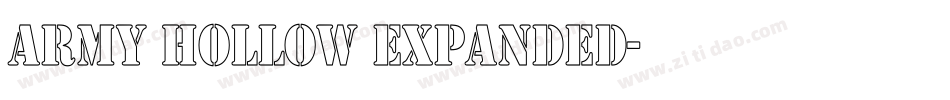Army Hollow Expanded字体转换